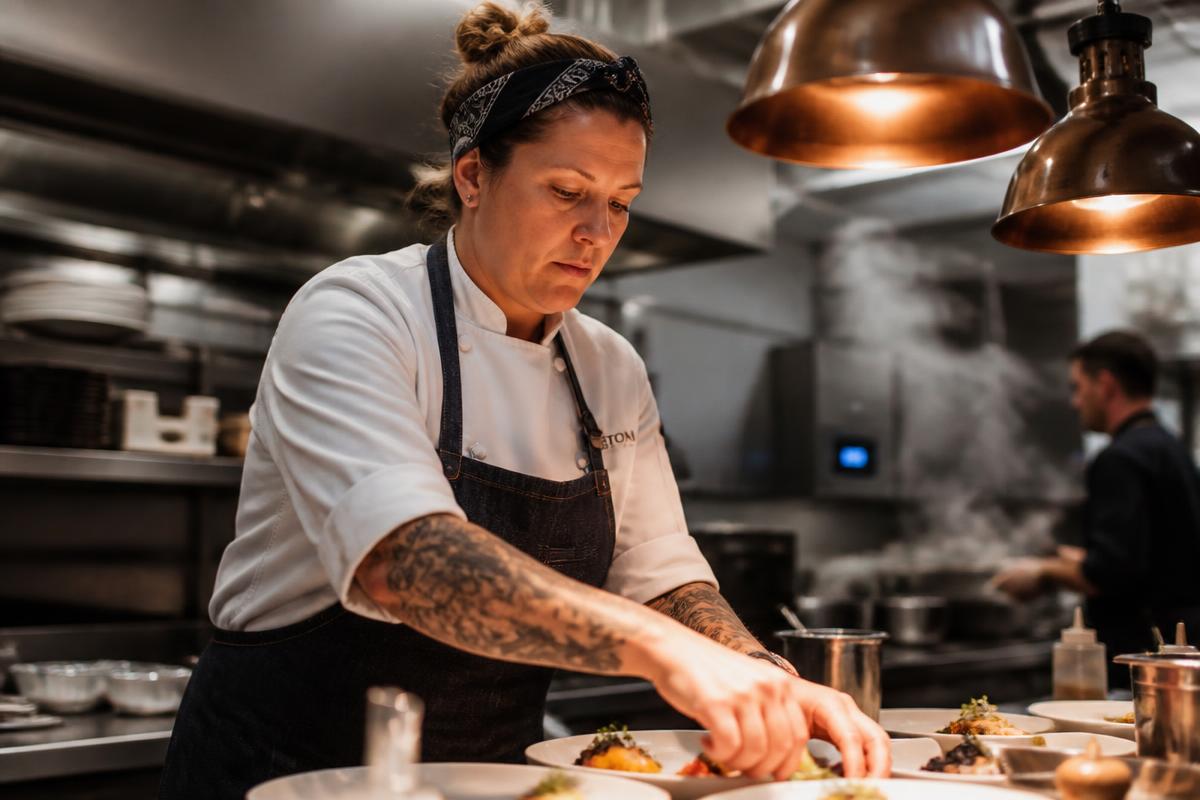 Illustration of a Restaurangchef at work