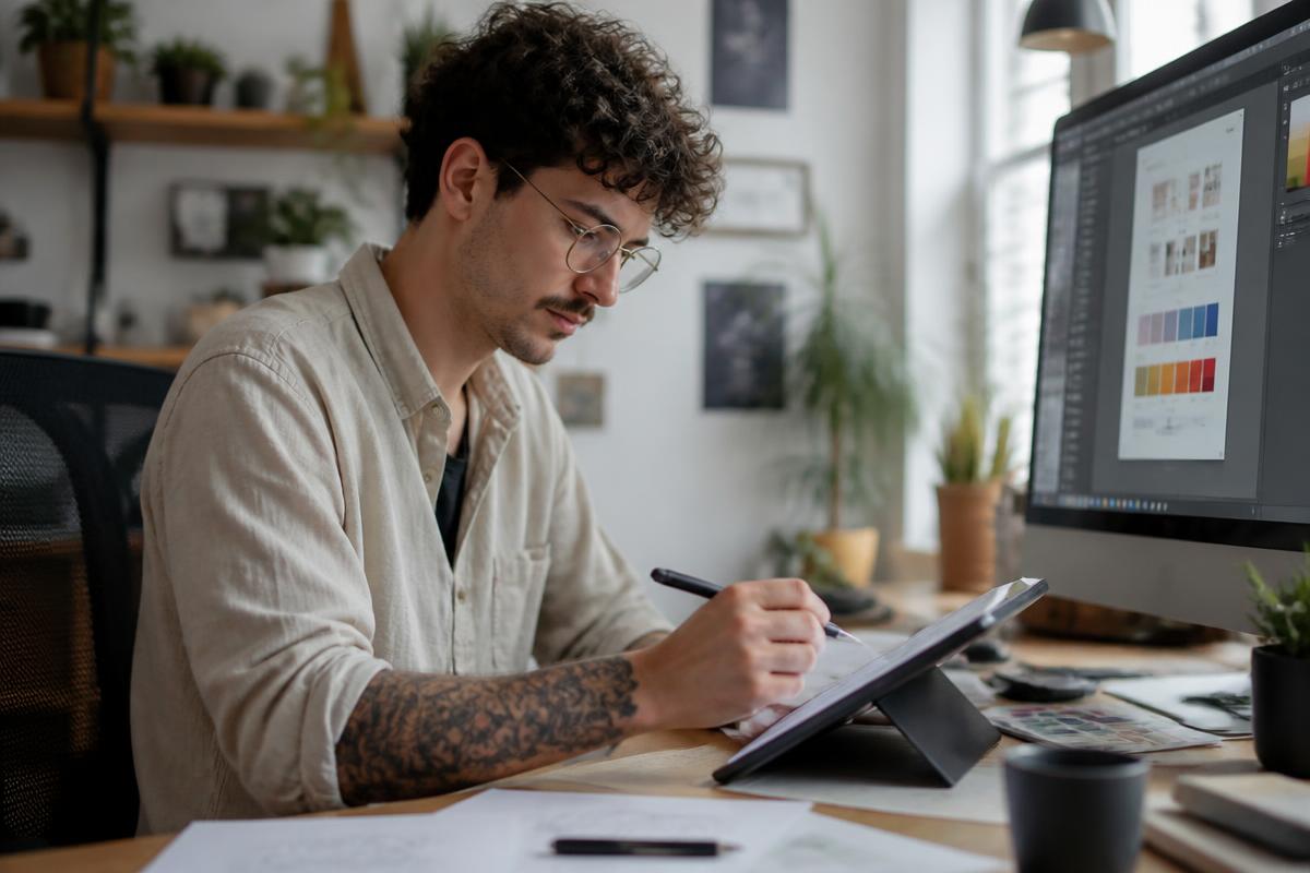 Illustration of a Videoredigerare at work