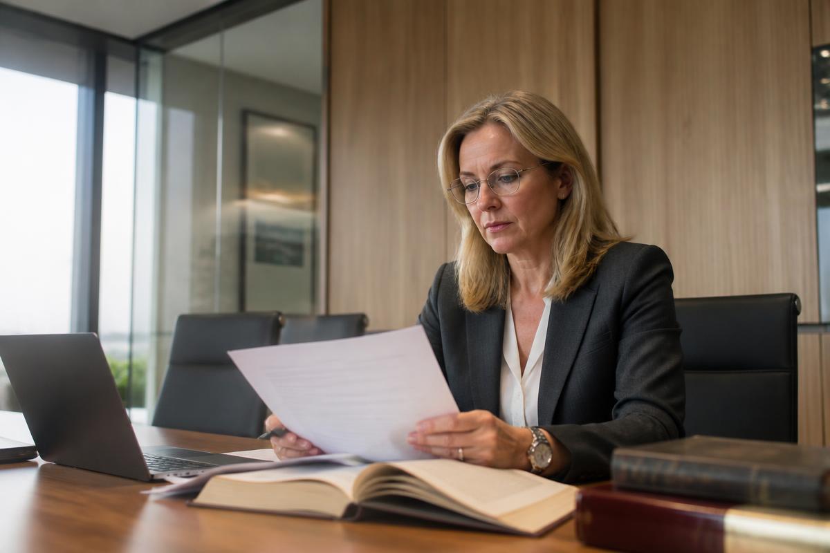 Illustration of a Affärsjurist at work