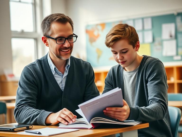 Illustration of a Specialpedagog at work